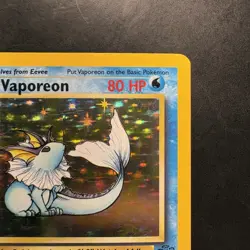 Pokemon Vintage Holo Vaporeon 12/64 Jungle WotC 1999 - Image 3