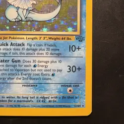 Pokemon Vintage Holo Vaporeon 12/64 Jungle WotC 1999 - Image 4