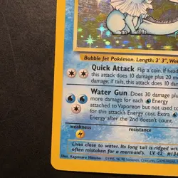 Pokemon Vintage Holo Vaporeon 12/64 Jungle WotC 1999 - Image 5
