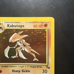 Pokemon Vintage Holo Rare Kabutops 9/62 Fossil WotC 1999 - Image 3