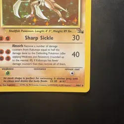 Pokemon Vintage Holo Rare Kabutops 9/62 Fossil WotC 1999 - Image 4
