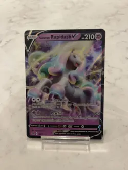 Pokemon TCG Galarian Rapidash v SWSH111 Black Star Promo Near Mint Condition - Image 1
