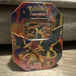 🧡 Pokemon TCG Mega Charizard Y ex Tin 4 Booster Packs & Charizard Promo Sealed - Image 1