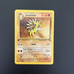 Pokemon TCG Sandslash Fossil 41/62 Uncommon 1st Edition - MP - Image 1