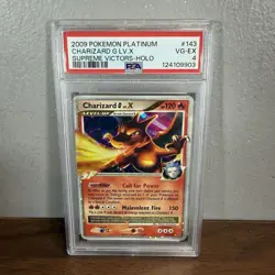 2009 Pokemon Charizard G Lv.X Supreme Victors 143/147 PSA 4 VG-EX Graded - Image 1