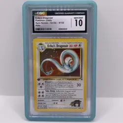 Pokemon Gym Heroes Erika's Dragonair 1st Ed. 4/132 CGC 10 With RARE Glow Guard - Image 1
