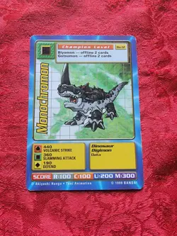 Bandai Digimon Trading Card Series 1 Monochromon Bo-12 - Image 1