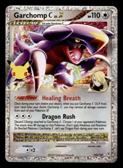 Garchomp C LV X 145/147 Ultra Rare 25th Celebrations Pokemon Card - Image 1