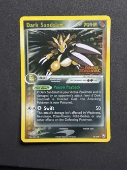 Pokemon Dark Sandslash Reverse Holo Team Rocket Returns #18 - Very Low Pop - NM- - Image 2