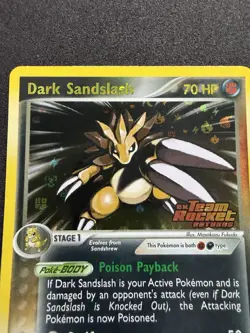 Pokemon Dark Sandslash Reverse Holo Team Rocket Returns #18 - Very Low Pop - NM- - Image 3