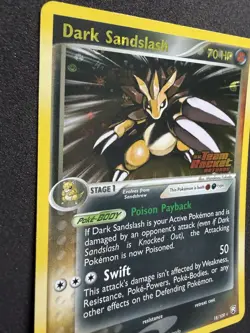 Pokemon Dark Sandslash Reverse Holo Team Rocket Returns #18 - Very Low Pop - NM- - Image 4