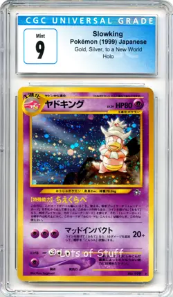 CGC 9 MINT Japanese Slowking Neo Genesis Holo Rare 1999 Pokemon 199 Swirl -56 - Image 1