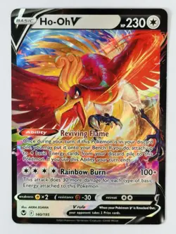 Ho-Oh V 140/195 - SWSH12: Silver Tempest Ultra Rare Pokemon TCG NM - Image 1