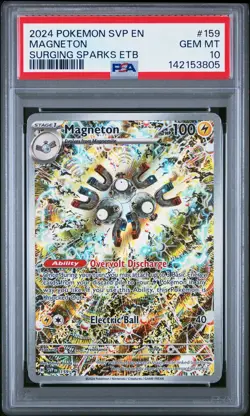 2024 POKEMON SVP EN-SV BLACK STAR PROMO #159 MAGNETON PSA 10 - Image 1