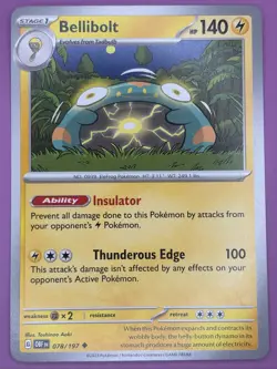 Bellibolt 078/197 Obsidian Flames Regular Finish Pokemon Card - Image 1