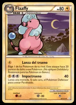 2010 Pokemon HeartGold & SoulSilver Flaaffy Spanish #42 Stage 1/Uncommon - Image 1