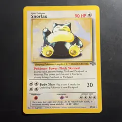 Pokemon TCG Vintage Non Holo Rare Snorlax Jungle 27/64 WotC 1999 - Image 1