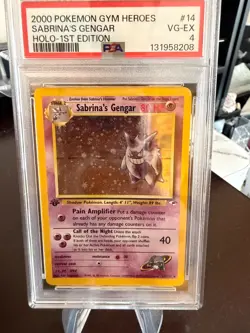 2000 POKEMON GYM HEROES HOLO-1ST EDITION #14 SABRINA'S GENGAR PSA 4 - Image 1