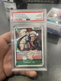 Pre-Release - Trafalgar Law OP02-035 C - One Piece TCG PSA 10 - Image 1