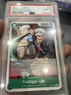 Pre-Release - Trafalgar Law OP02-035 C - One Piece TCG PSA 10 - Image 4