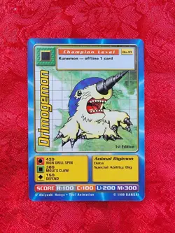 Bandai Digimon Trading Card Series 1 Drimogemon Bo-10 1st Edition - Image 1
