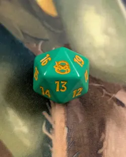 Michelangelo Teenage Mutant Ninja Turtle D20 Die Spindown Mtg Prerelease TMNT - Image 1