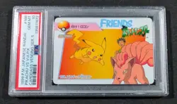 Pokemon Japanese Bandai Pikachu VS Vulpix #168 PSA 10 GEM MINT Carddass Anime 5 - Image 1