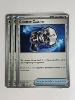 Pokemon TCG Paradox Rift 3x Playset Counter Catcher 160/182 Near Mint - Image 1