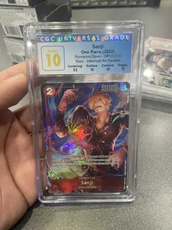2022 One Piece CCG Sanji R Alternate Art Parallel OP01-013 Pristine CGC 10!! - Image 1