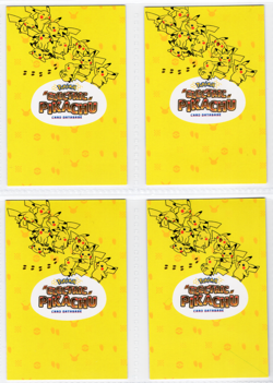Pokemon - Electric Pikachu Database * GOLD Foil HOLO * 4 Card Lot * VAN GOGH - Image 2