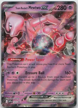 Team Rocket's Mewtwo ex Promo SV: Scarlet & Violet Promo Cards 205 NM - Image 1