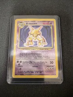 1999 Pokemon Game Alakazam Holo 1/102 Base Set Unlimited Rare Card 1💥💥💥💥💥💥 - Image 1