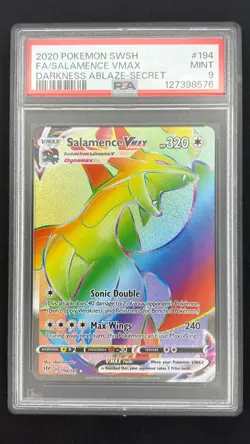 Salamence VMAX 194/189 - Darkness Ablaze - Graded PSA 9 MINT Pokemon Card - Image 1