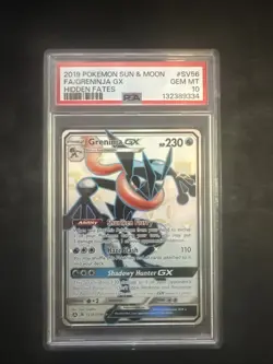 Pokemon Greninja GX #SV56/SV94 Hidden Fates: Shiny Vault Holo PSA 10 GEM MINT - Image 1