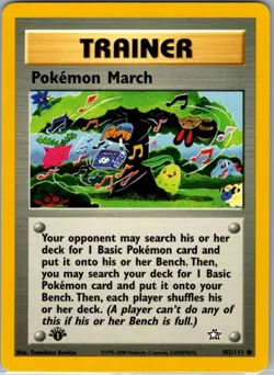 Pokemon March 102/111 1st Edition Common Neo Genesis LP - Image 1