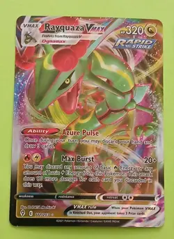 Pokemon Sword & Shield Evolving Skies Rayquaza vmax 111/203 Ultra Rare - Image 1