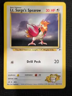 Lt. Surge's Spearow 52/132 - Gym Heroes - Pokemon - Image 1