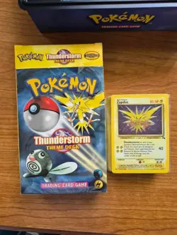 WOTC Pokemon TCG: Thunderstorm Gift Box Open Box Sealed Theme Deck * NO PACKS * 742818062237 - Image 3