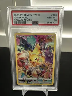 Pikachu Crown Zenith Secret Rare Card 160/159 PSA10 GEM MT ENGLISH Pokemon TCG - Image 1