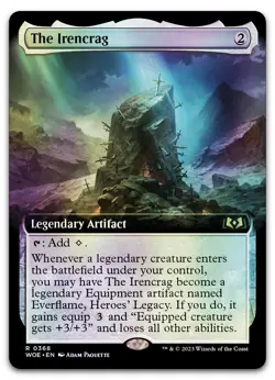 The Irencrag (Extended Art) #368 (Foil) (NM) Wilds of Eldraine WOE Magic MTG - Image 1
