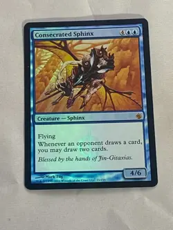 MTG FOIL Consecrated Sphinx Mirrodin Besieged Magic the Gathering - Image 1