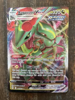 RAYQUAZA VMAX SWSH07: Evolving Skies #111/203 Holo Pokemon Card - Image 1