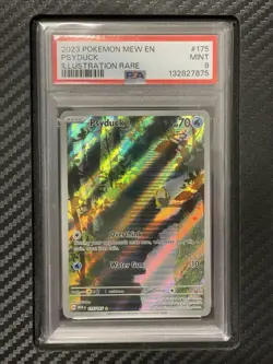 2023 PSA 9 Psyduck #175 Illustration Rare Pokemon TCG Scarlet & Violet Mew 151 - Image 1