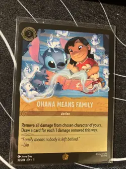 Disney Lorcana Winterspell Ohana Means Family 32/204 Legendary Foil - Image 1