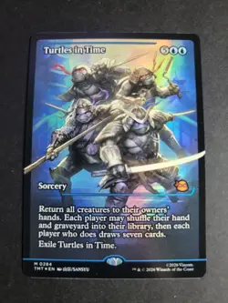 Turtles in Time (Showcase Foil) Mythic MTG Ninja Turtles - Image 1