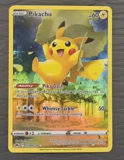 Pikachu Crown Zenith Galarian Gallery GG30/GG70 Holo Full Art Pokemon Card NM - Image 1