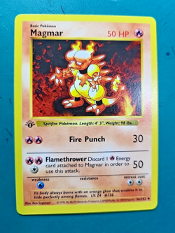 1999 Pokemon Base 1st Edition #36 Magmar - Image 1