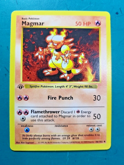 1999 Pokemon Base 1st Edition #36 Magmar - Image 3