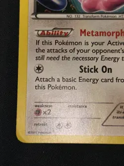 Pokemon TCG - 2015 XY Black Star Promo Ditto #XY40 Rare Holo LP- - Image 5