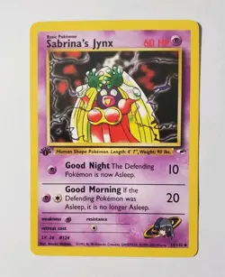 Pokemon Card Sabrina's Jynx Gym Heroes 1st Edition Uncommon 59/132 - Image 1